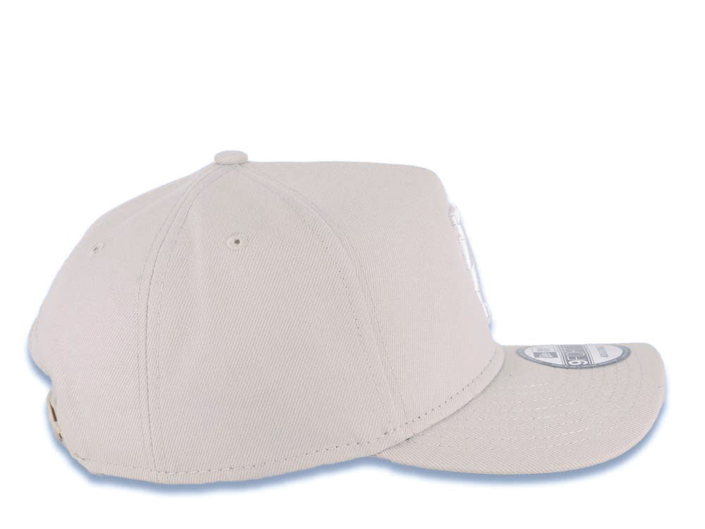 Los Angeles Dodgers New Era MLB 9FORTY 940 Adjustable A-Frame Cap Hat Stone Crown/Visor White Upside Down Logo Gray UV