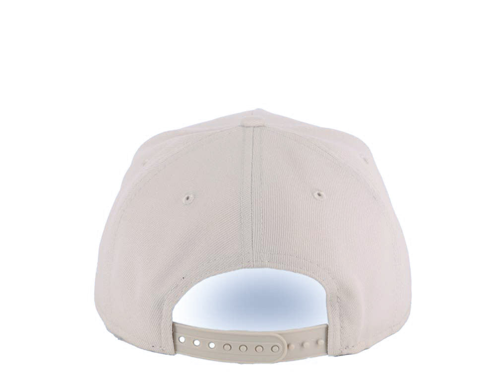Los Angeles Dodgers New Era MLB 9FORTY 940 Adjustable A-Frame Cap Hat Stone Crown/Visor White Upside Down Logo Gray UV