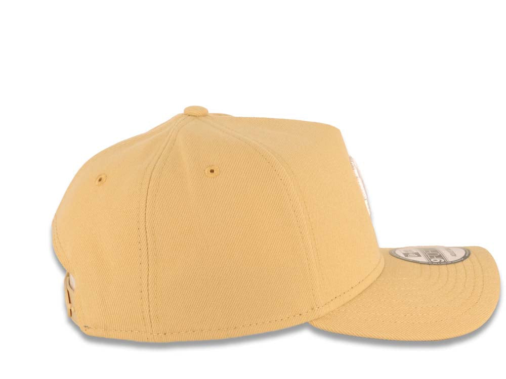 Los Angeles Dodgers New Era MLB 9FORTY 940 Adjustable A-Frame Cap Hat Vegas Gold Crown/Visor White Upside Down Logo Gray UV