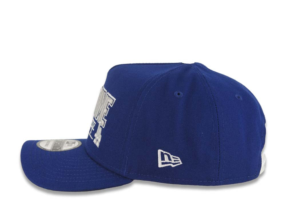 Los Angeles Dodgers New Era MLB 9FORTY 940 Adjustable A-Frame Cap Hat Dark Royal Crown/Visor White Color Sho-Time Logo Shohei Ohtani 17 Side Patch