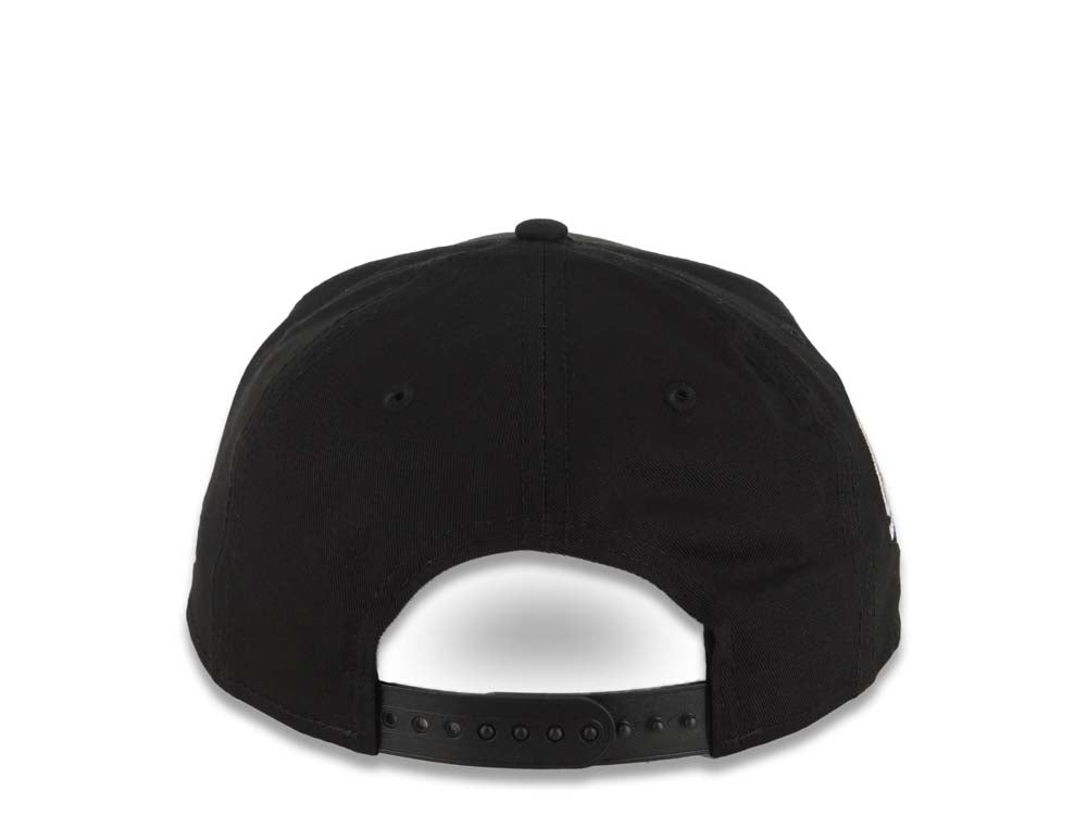 San Diego Padres New Era MLB 9FORTY 940 Adjustable A-Frame Cap Hat Black Crown/Visor Black/White Baseball Club Logo 40th Anniversary Side Patch GrayUV