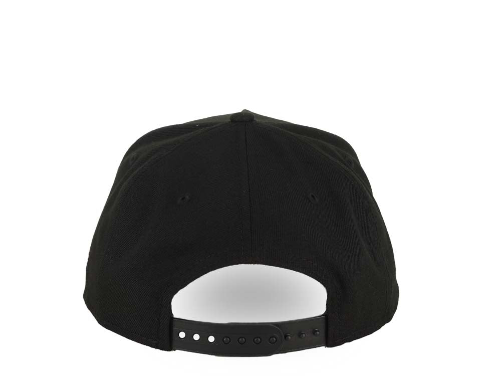 San Diego Padres New Era MLB 9FORTY 940 Adjustable A-Frame Cap Hat Black Crown/Visor Black Logo Black UV