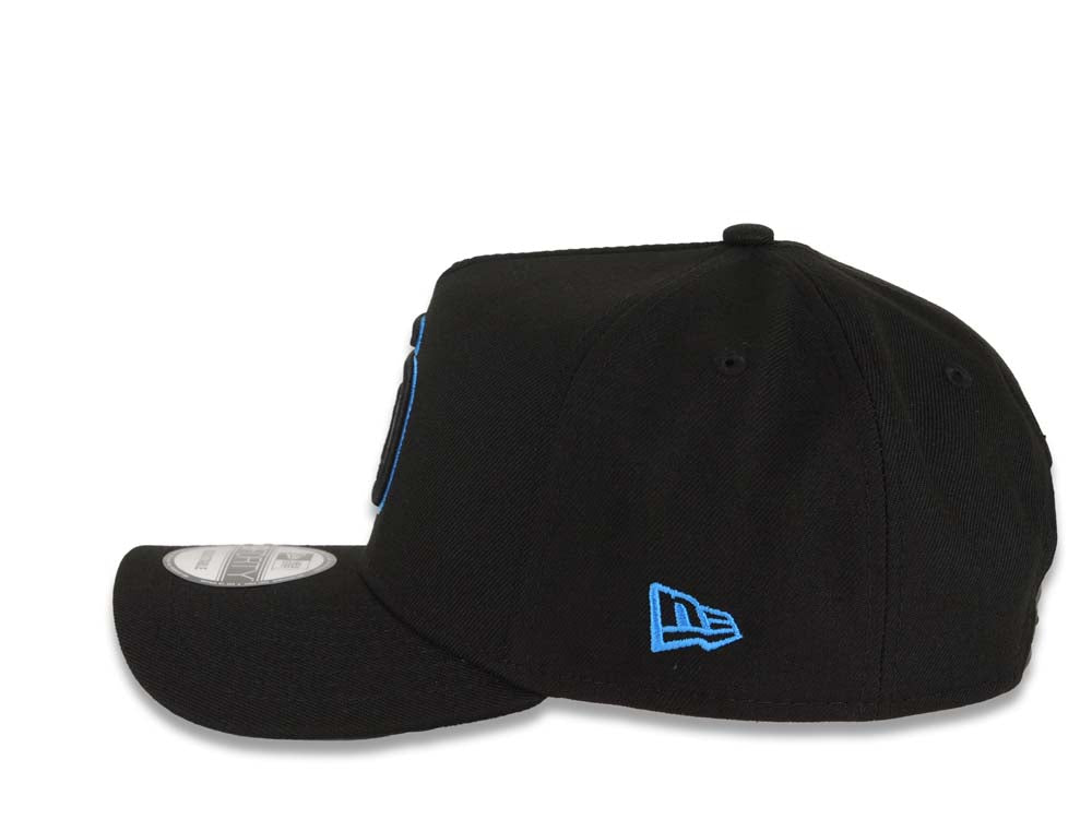 San Diego Padres New Era MLB 9FORTY 940 Adjustable A-Frame Cap Hat Black Crown/Visor Black/Cardinal Blue Logo 1992 All-Star Game Side Patch Blue UV