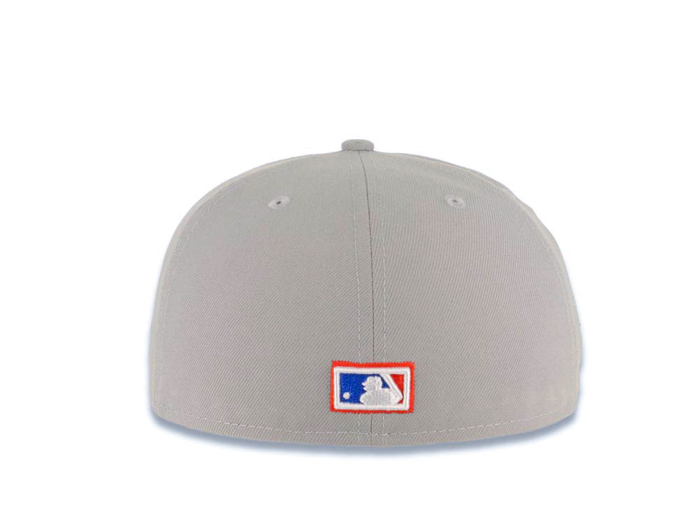 Los Angeles Dodgers New Era MLB 59FIFTY 5950 Fitted Cap Hat Gray Crown/Visor White Logo With Palm Tree 60th Anniversary Side Patch Sky Blue UV
