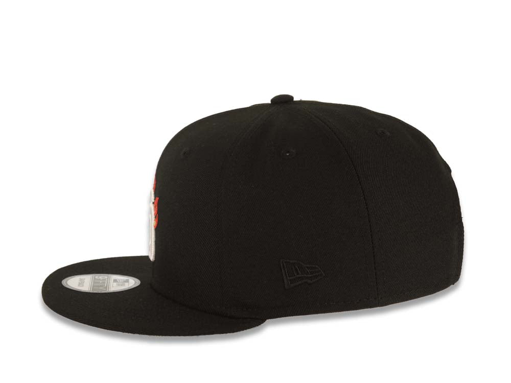 San Diego Padres New Era MLB 9FIFTY 950 Snapback Cap Hat Black Crown/Visor White Fire/Flame Logo 40th Anniversary Side Patch Gray UV