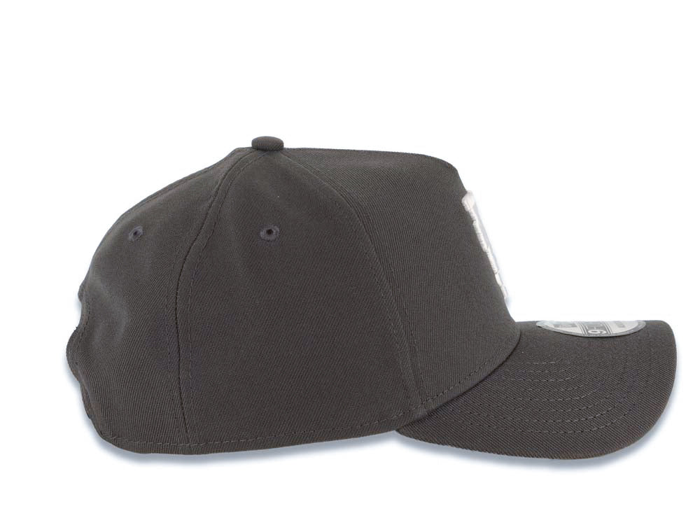Los Angeles Dodgers New Era MLB 9FORTY 940 Adjustable A-Frame Cap Hat Dark Gray Crown/Visor White Upside Down Logo