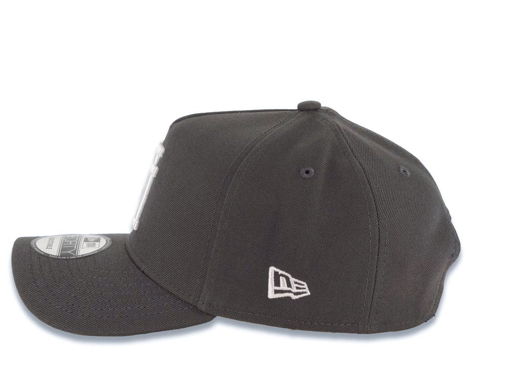 Los Angeles Dodgers New Era MLB 9FORTY 940 Adjustable A-Frame Cap Hat Dark Gray Crown/Visor White Upside Down Logo