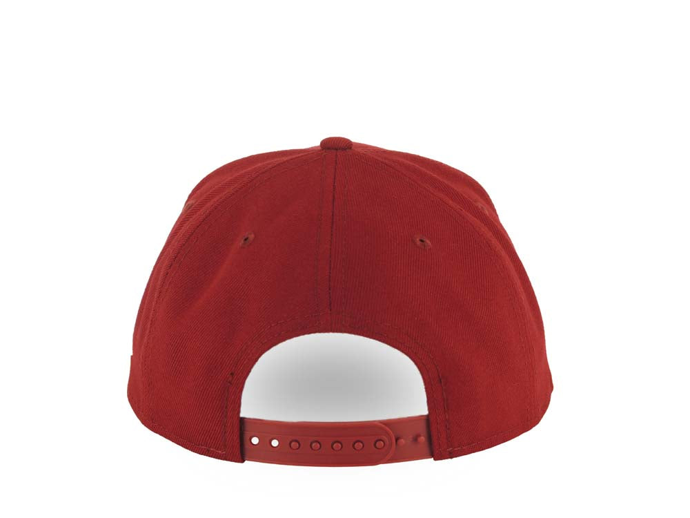 Los Angeles Dodgers New Era MLB 9FORTY 940 Adjustable A-Frame Cap Hat Cardinal Crown/Visor White Upside Down Logo
