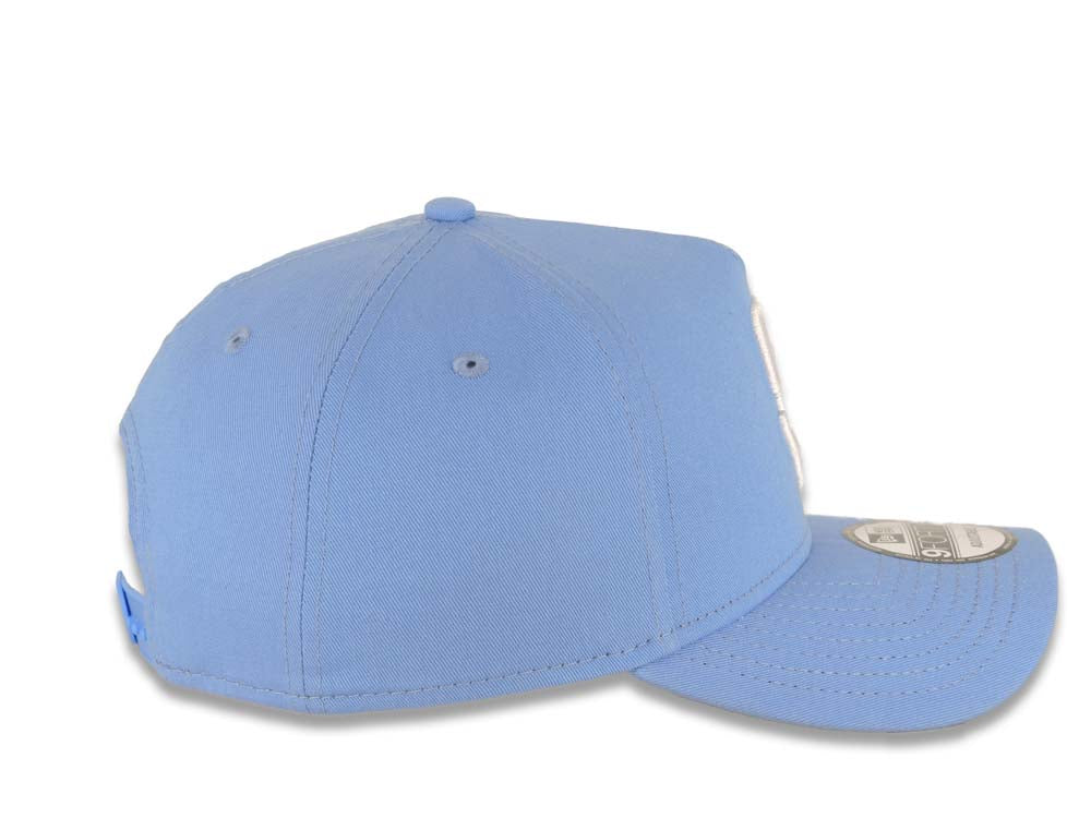 San Diego Padres New Era MLB 9FORTY 940 A-Frame Adjustable Cap Hat Sky Blue Crown/Visor White Logo Gray UV