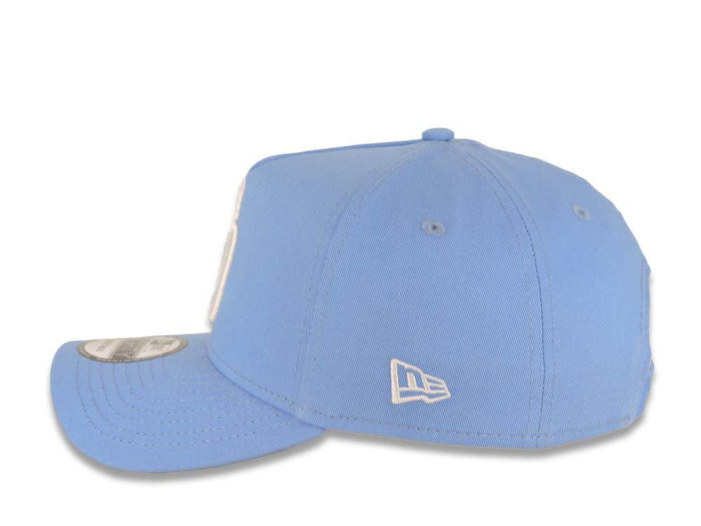 San Diego Padres New Era MLB 9FORTY 940 A-Frame Adjustable Cap Hat Sky Blue Crown/Visor White Logo Gray UV