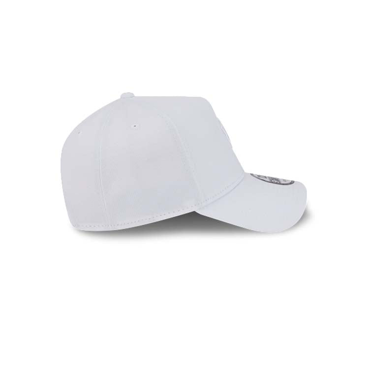 New York Yankees New Era MLB 9FORTY 940 Adjustable A-Frame Cap Hat White Crown/Visor White Logo Gray UV