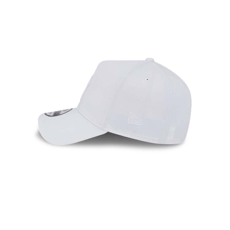 New York Yankees New Era MLB 9FORTY 940 Adjustable A-Frame Cap Hat White Crown/Visor White Logo Gray UV