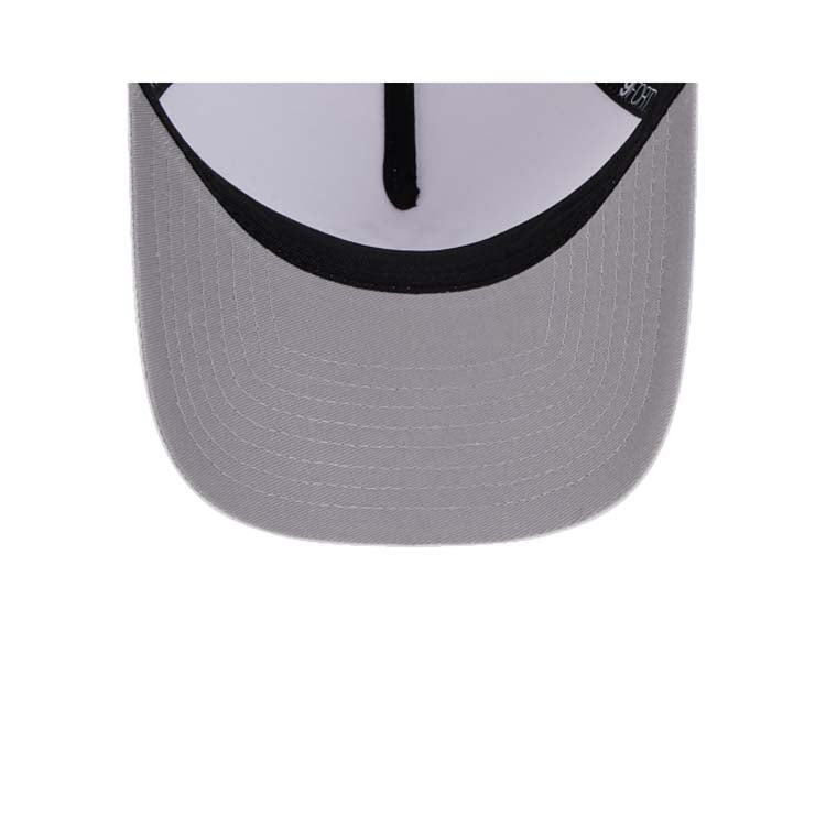 New York Yankees New Era MLB 9FORTY 940 Adjustable A-Frame Cap Hat White Crown/Visor White Logo Gray UV