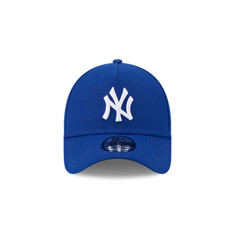 New York Yankees New Era MLB 9FORTY 940 Adjustable A-Frame Cap Hat Royal Blue Crown/Visor White Logo Gray