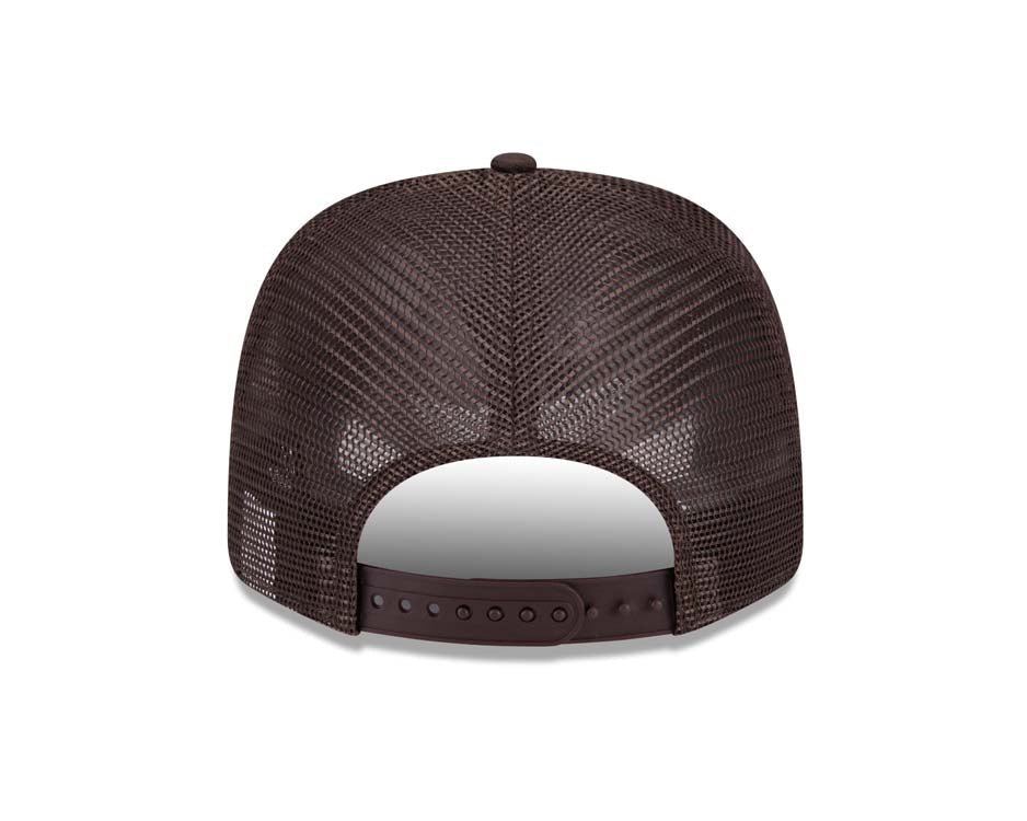 San Diego Padres New Era MLB 9SEVENTY 970 Mesh/Trucker Snapback Cap Hat Camo Brown Crown/Visor Yellow Logo