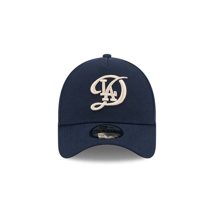 Los Angeles Dodgers New Era MLB 9FORTY 940 Adjustable A-Frame Cap Hat Navy Blue Crown/Visor Team Color Logo (2024 City Connect)