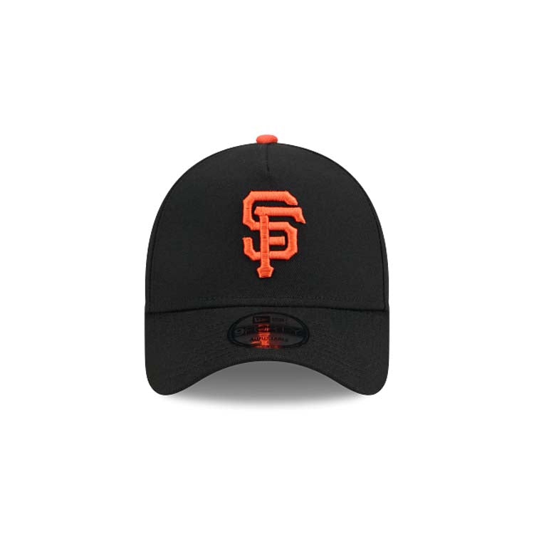 San Francisco Giants New Era MLB 9FORTY 940 Adjustable A-Frame Cap Hat Black Crown/Visor Orange Logo