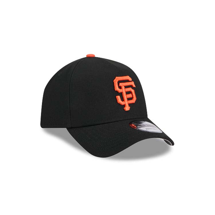 San Francisco Giants New Era MLB 9FORTY 940 Adjustable A-Frame Cap Hat Black Crown/Visor Orange Logo