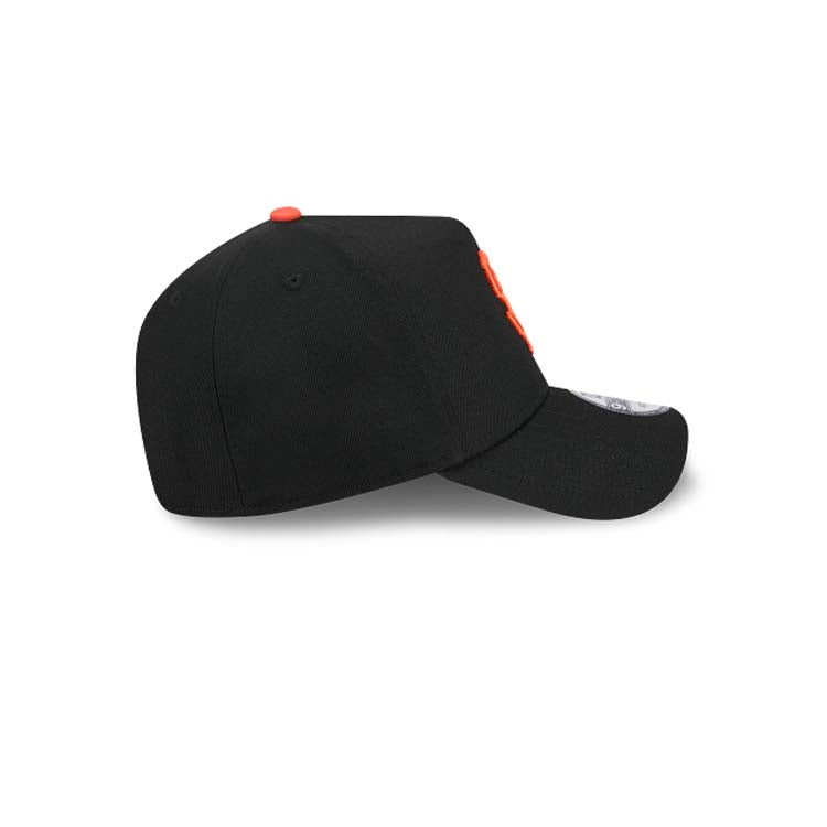 San Francisco Giants New Era MLB 9FORTY 940 Adjustable A-Frame Cap Hat Black Crown/Visor Orange Logo