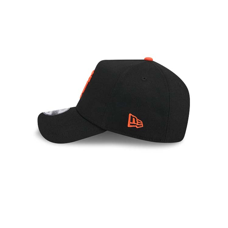 San Francisco Giants New Era MLB 9FORTY 940 Adjustable A-Frame Cap Hat Black Crown/Visor Orange Logo