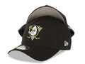 Mighty Ducks New Era NHL 9FORTY 940 Adjustable A-Frame Cap Hat Black Crown/Visor Team Color Logo Gray UV