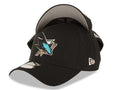 San Jose Sharks New Era NHL 9FORTY 940 Adjustable A-Frame Cap Hat Black Crown/Visor Team Color Logo Gray UV
