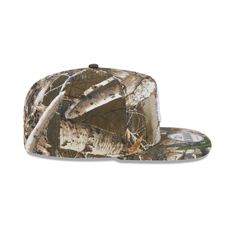 New York Yankees New Era MLB 9FIFTY 950 Snapback A-Frame Cap Hat Real Tree Edge Camo Crown/Visor White Logo
