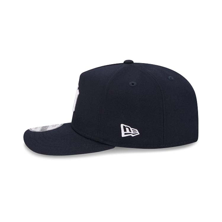 New York Yankees New Era MLB 9FIFTY 950 Snapback A-Frame Cap Hat Navy Blue Crown/Visor White Logo