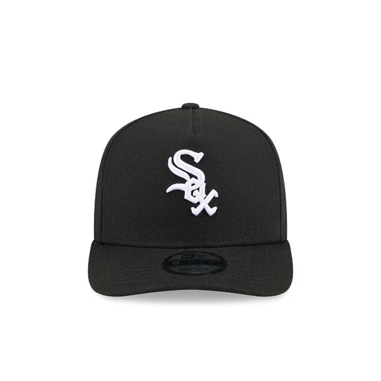 Chicago White Sox New Era MLB 9FIFTY 950 Snapback A-Frame Cap Hat Black Crown/Visor White Logo