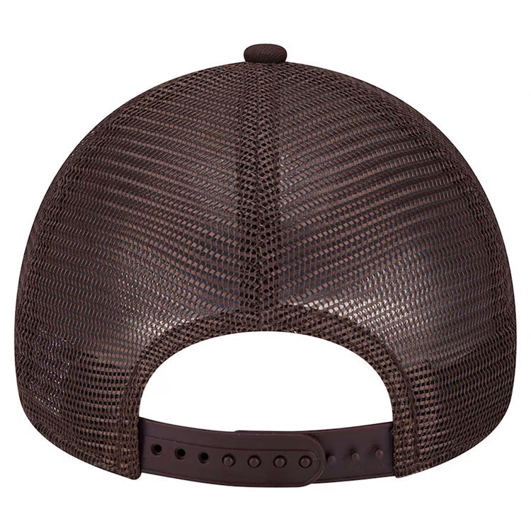 San Diego Padres New Era MLB 9FORTY 940 Adjustable A-Frame Mesh/Trucker Cap Hat Brown Crown/Visor Brown Logo