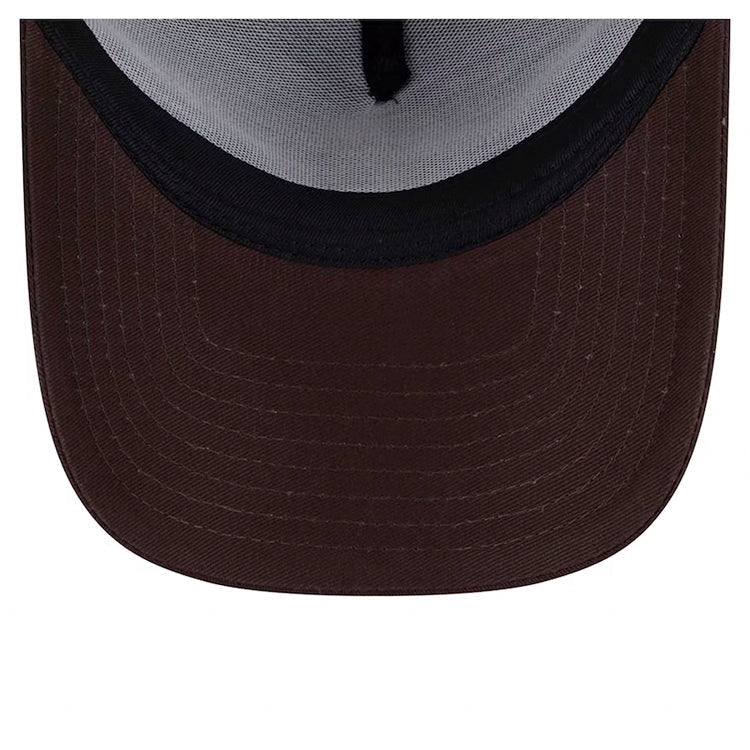 San Diego Padres New Era MLB 9FORTY 940 Adjustable A-Frame Mesh/Trucker Cap Hat Brown Crown/Visor Brown Logo