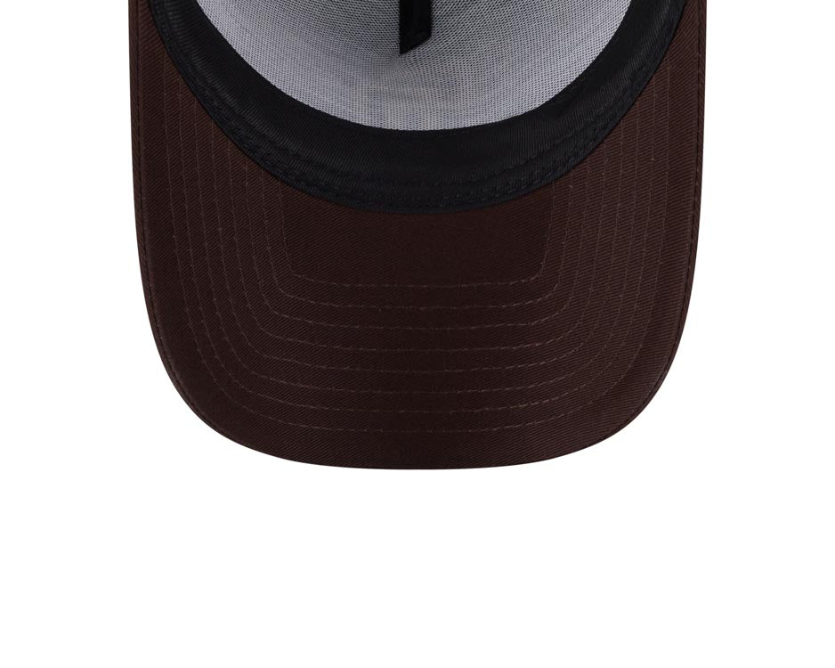 San Diego Padres New Era MLB 9FORTY 940 Adjustable A-Frame Mesh/Trucker Cap Hat Brown Crown/Visor Brown Logo