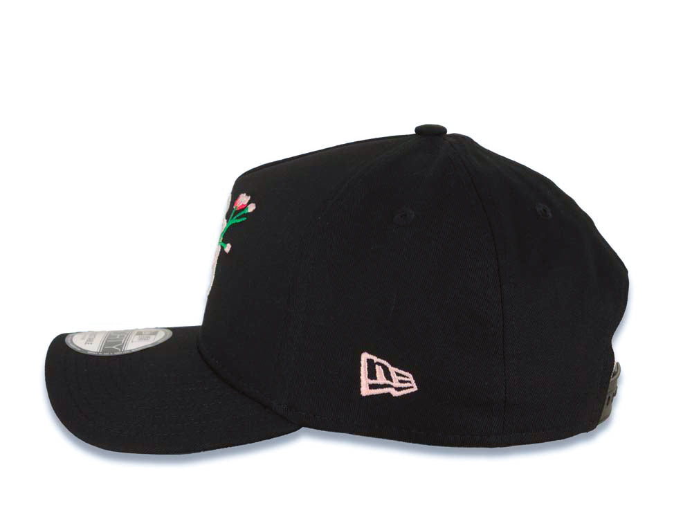 San Diego Padres New Era MLB 9FORTY 940 Adjustable A-Frame Cap Hat Black Crown/Visor White/Pink With Rose Logo 2016 All-Star Game Side Patch Gray UV