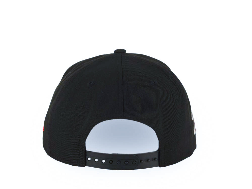 New York Yankees New Era MLB 9FORTY 940 Adjustable A-Frame Cap Hat Black Crown/Visor White/Red With Rose Logo 1998 World Series Side Patch Gray UV