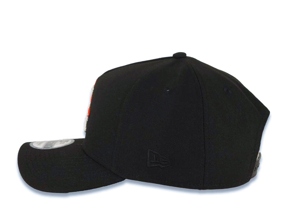 Chicago White Sox New Era MLB 9FORTY 940 Adjustable A-Frame Cap Hat Black Crown/Visor White with Fire/Flame Logo World Series Champions Side Patch