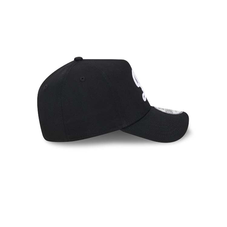 Los Angeles Dodgers New Era MLB 9FORTY 940 Adjustable A-Frame Cap Hat Black Crown/Visor White Logo (2024 City Connect)