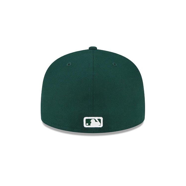 Los Angeles Dodgers New Era MLB 59FIFTY 5950 Fitted Cap Hat Dark Green Crown/Visor White Upside Down Logo Gray UV