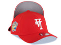 Los Angeles Dodgers New Era MLB 9FORTY 940 Adjustable A-Frame Cap Hat Red Crown/Visor White Upside Down Logo 40th Anniversary Side Patch Gray UV