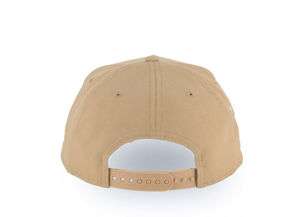 Los Angeles Dodgers New Era MLB 9FORTY 940 Adjustable A-Frame Cap Hat Khaki Crown/Visor White Upside Down Logo 60th Stadium Side Patch Gray UV