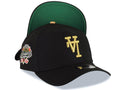 Los Angeles Dodgers New Era MLB 9FORTY 940 Adjustable A-Frame Cap Hat Black Crown/Visor Metallic Gold Upside Down Logo 100th Anniversary Green UV