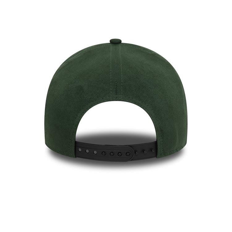 (Suede) Los Angeles Dodgers New Era MLB 9FORTY 940 Adjustable A-Frame Cap Hat Dark Green Crown/Visor Black Logo