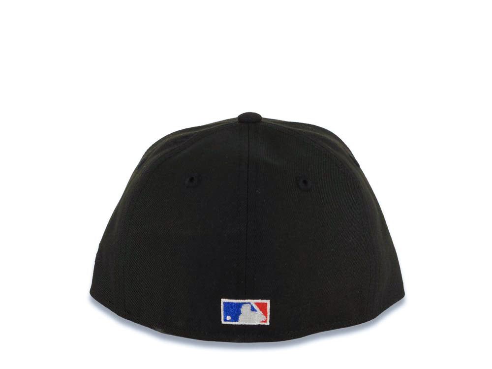 (Youth) San Diego Padres New Era MLB 59FIFTY 5950 Kid Fitted Cap Hat Black Crown/Visor White/Black Baseball Club Logo Green UV