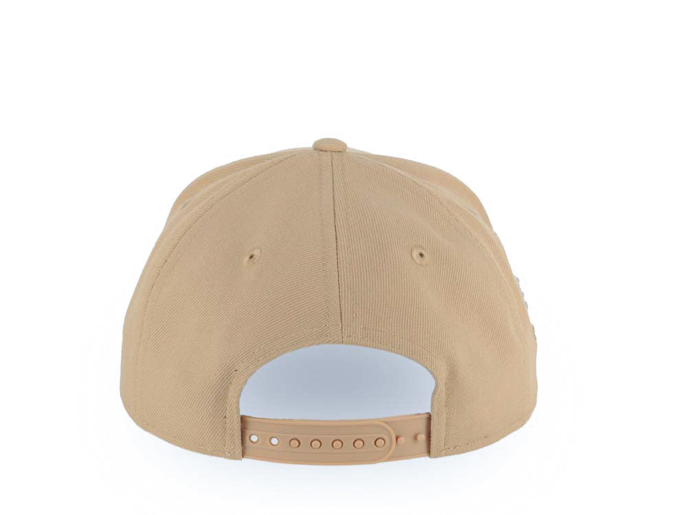 San Diego Padres New Era MLB 9FORTY 940 Adjustable A-Frame Cap Hat Khaki Crown/Visor White Script/Text Logo 40th Anniversary Side Patch Gray UV