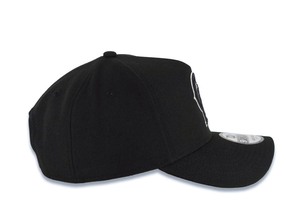 California Angels New Era MLB 9FORTY 940 Adjustable A-Frame Cap Hat Black Crown/Visor Black/White CA Logo Gray UV
