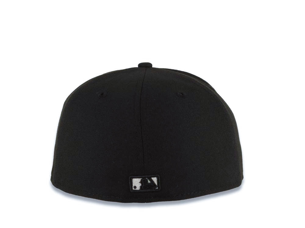 San Diego Padres New Era MLB 59FIFTY 5950 Fitted Cap Hat Black Crown/Visor White Logo 1969 Major League Baseball Text/Script Writing
