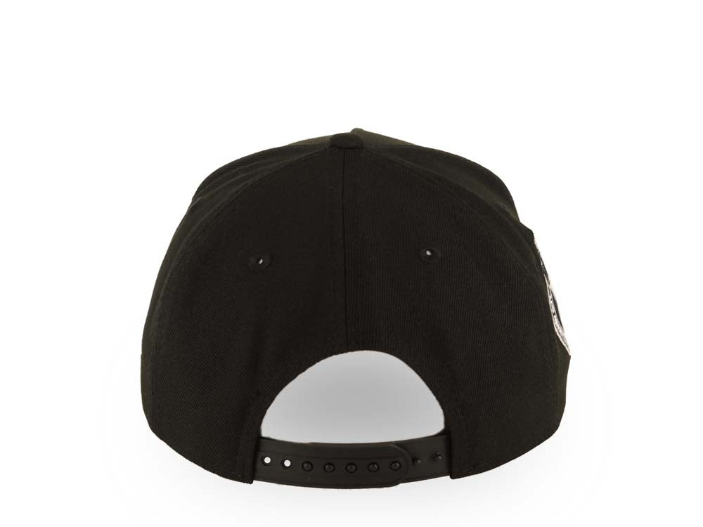 Los Angeles Kings New Era NHL 9FORTY 940 Adjustable A-Frame Cap Hat Black Crown/Visor White Script Logo 2x Champions Side Patch