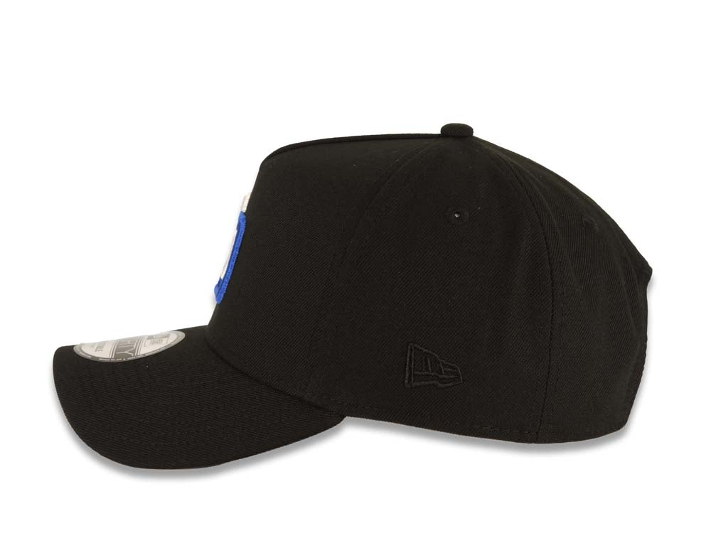 San Diego Padres New Era MLB 9FORTY 940 Adjustable A-Frame Cap Hat Black Crown/Visor White/Royal Blue Logo 40th Anniversary Side Patch Royal Blue UV