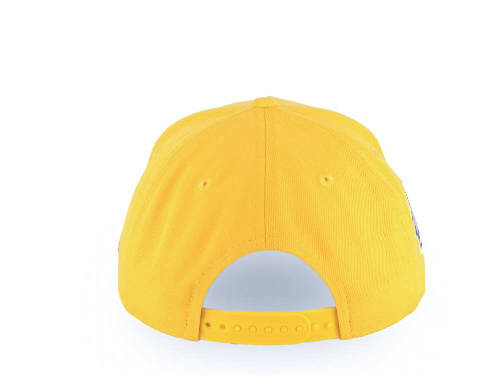 San Diego Padres New Era MLB 9FORTY 940 Adjustable A-Frame Cap Hat Yellow Crown/Visor Brown/Orange Logo 1998 World Series Side Patch Green UV