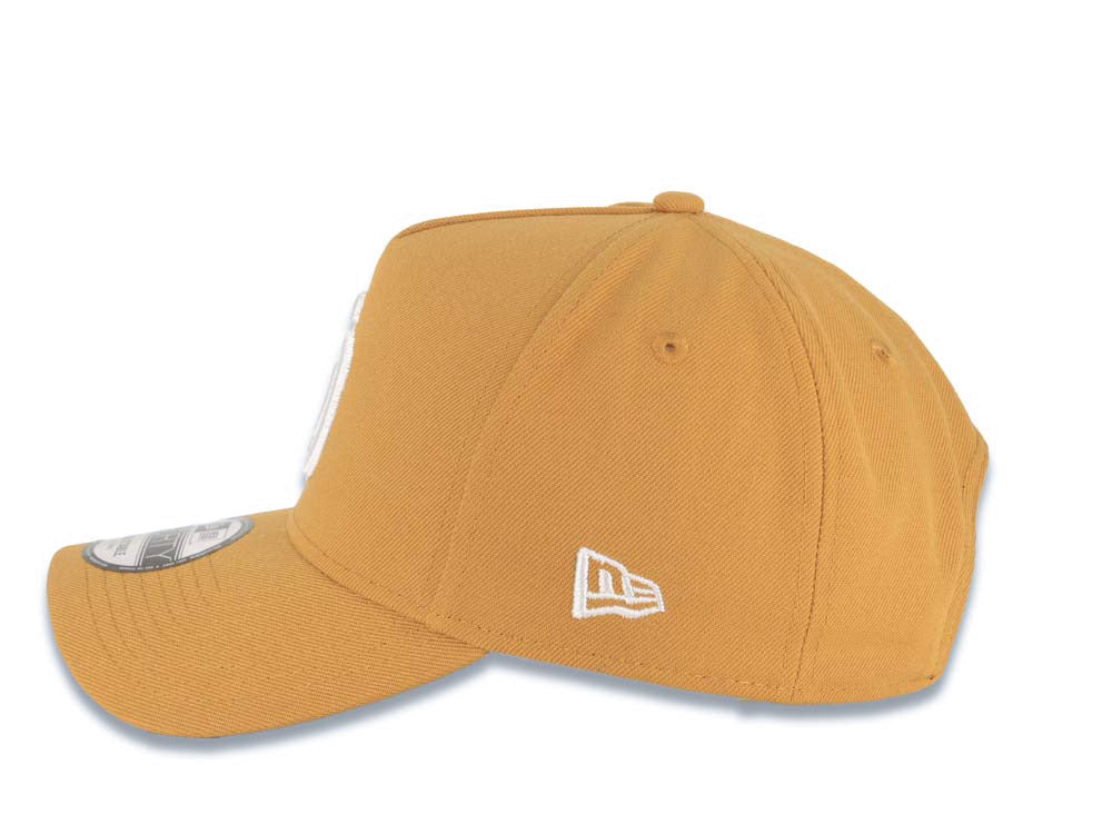 San Diego Padres New Era MLB 9FORTY 940 Adjustable A-Frame Cap Hat Tan Crown/Visor White Logo 25th Anniversary Side Patch Gray UV