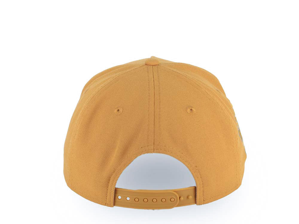 San Diego Padres New Era MLB 9FORTY 940 Adjustable A-Frame Cap Hat Tan Crown/Visor White Logo 25th Anniversary Side Patch Gray UV